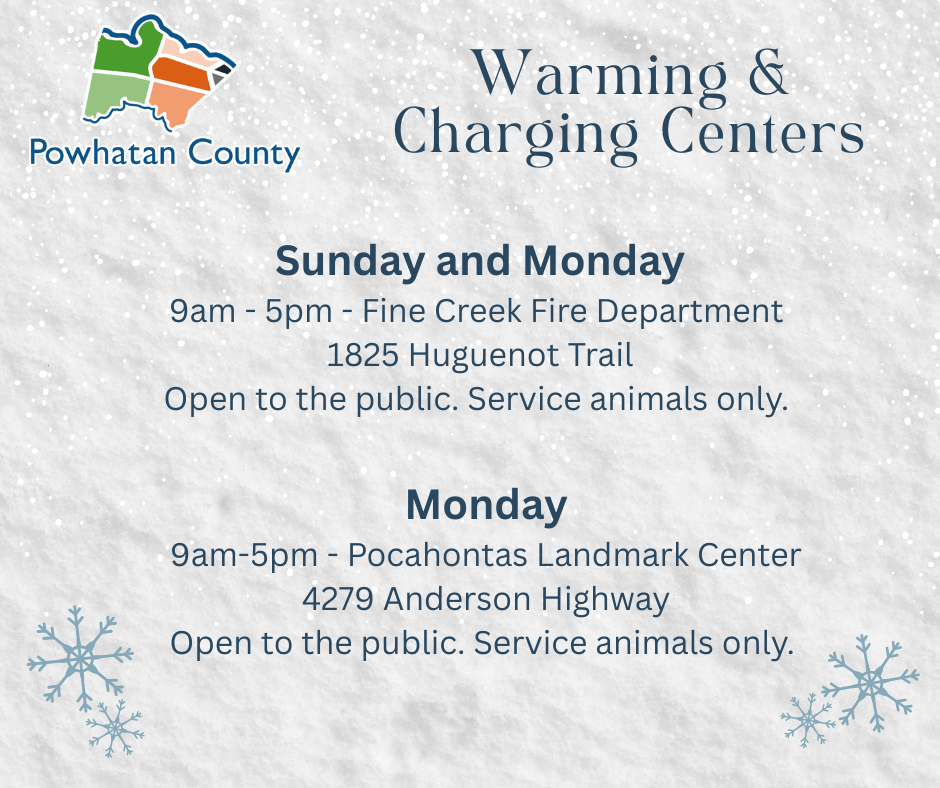 Warming and Charging Centers Info graphic